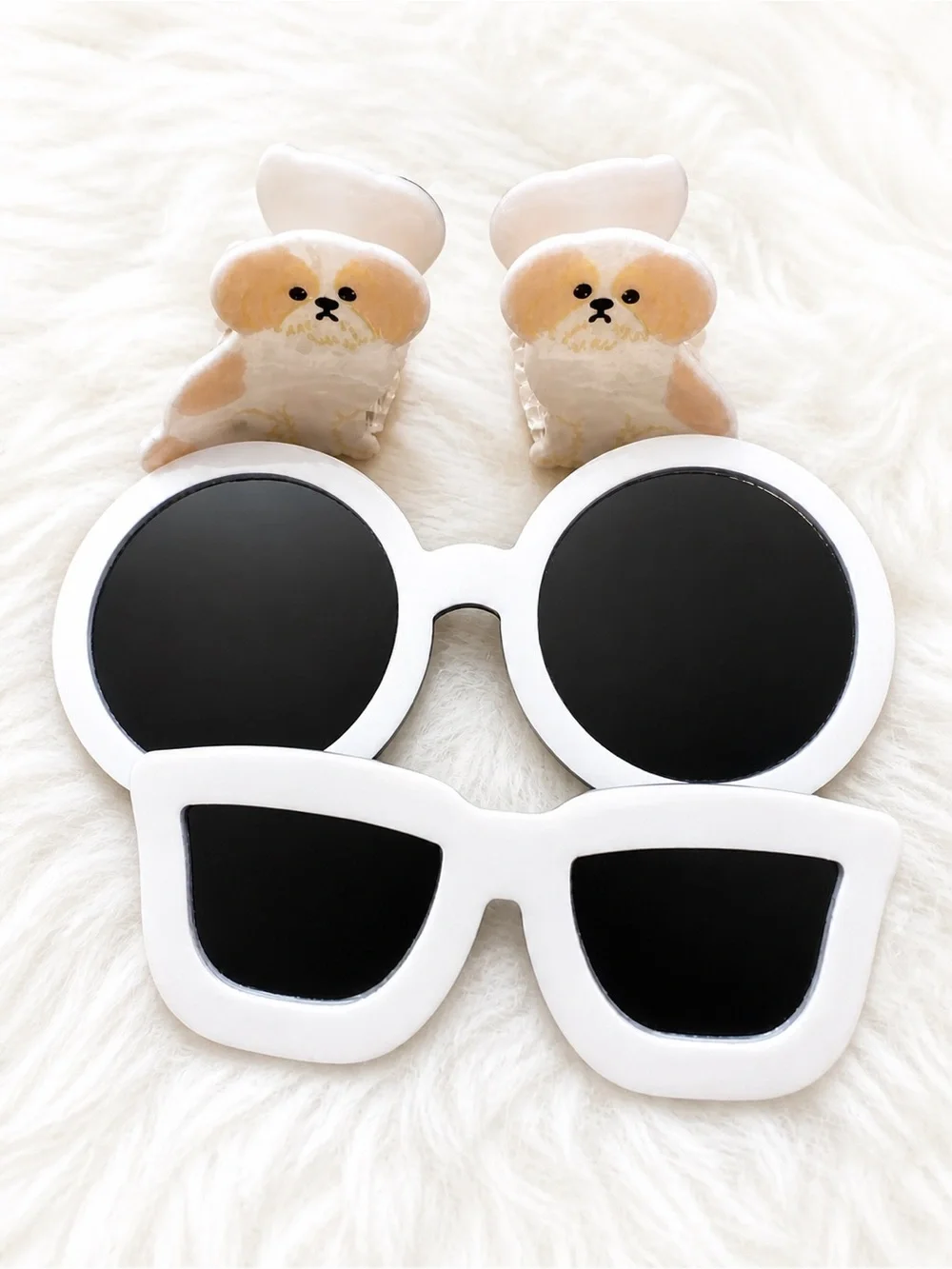 Cute Kids Hair Clips Bundle Dog Clips Sunglasses Toddler Accessories NWOT